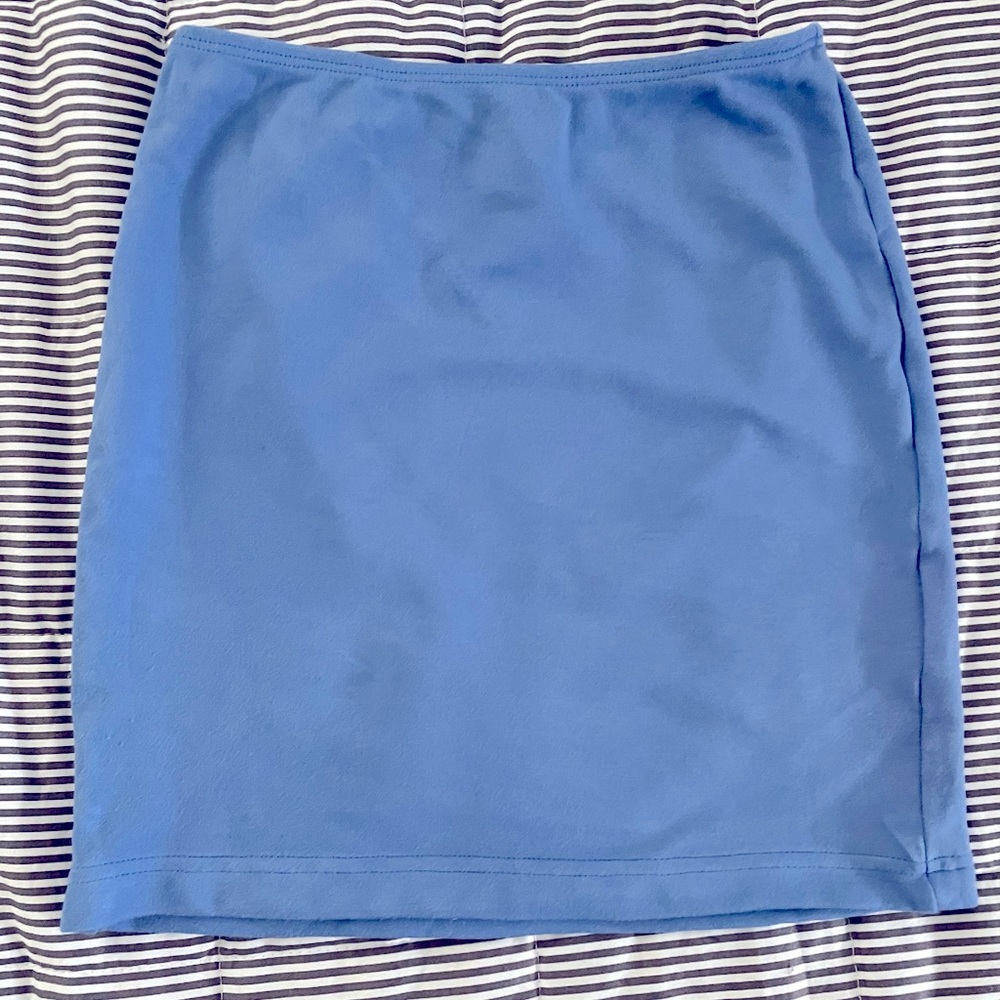 American Apparel Sky Blue Bodycon Mini Skirt